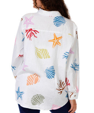 Thumbnail 3: OCEAN DRIVE Juniors Long Sleeve Button Down Top 
