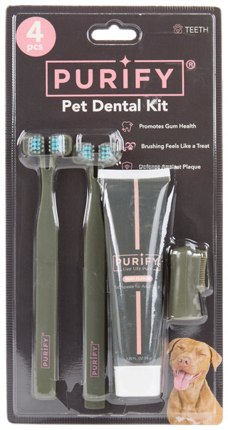 Thumbnail 1: Purify 4 Pc Pet Dental Care Kit 