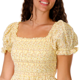 Thumbnail 3: Celebrity Pink Juniors Puff Sleeve Swiss Dot Midi Dress 