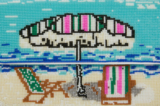 Thumbnail 3: D'Margeaux Beaded Beach Chairs Shoulder Bag 