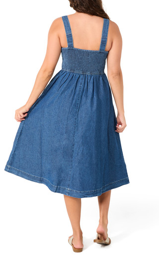 Thumbnail 3: Lone Star Juniors Sleeveless Denim Midi Dress 