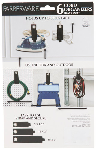 Thumbnail 2: Farberware 6 Pk Heavy Duty Cord Organizer Straps 