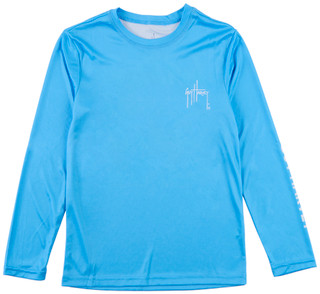 Thumbnail 5: Guy Harvey Big Boys Performance Sun Protection Later Gator Shirt 