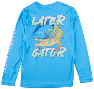 Thumbnail 6: Guy Harvey Big Boys Performance Sun Protection Later Gator Shirt 