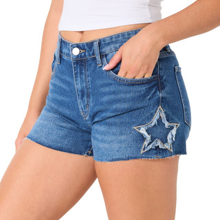 Thumbnail 2: KanCan Juniors Star Front Denim Shorts 