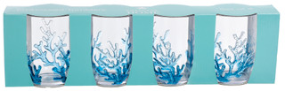 Thumbnail 1: Coastal Home S/4 Embossed Coral DOF Outdoor Glasses 