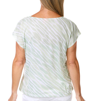 Thumbnail 2: Hearts of Palm Women's Short Sleeve Dolman Keyhole Top 