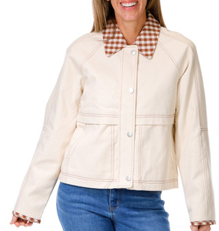 Thumbnail 1: Bagatelle Women's Long Sleeve Full Zip Denim Jacket 