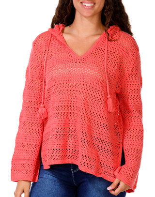 Thumbnail 1: ROXY Juniors Hippie Love Baja Knit Sweater 