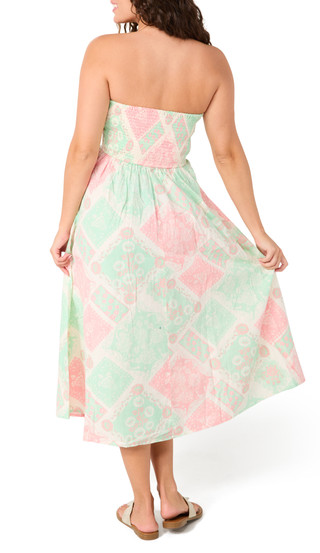 Thumbnail 2: JAPNA Juniors Strapless Bandana Print Midi Dress 