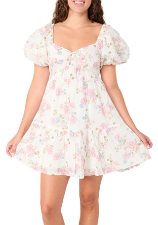 Thumbnail 1: JAPNA Juniors Puff Sleeve Dress 