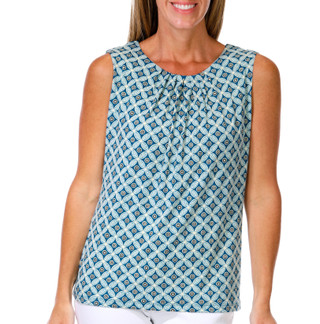 Thumbnail 1: Tahari Women's Sleeveless Pleated Top 