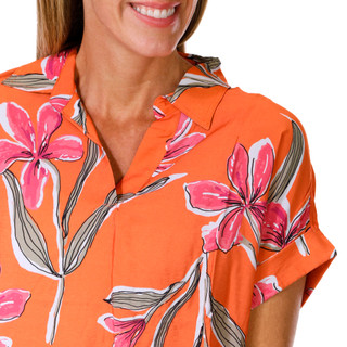 Thumbnail 2: Erin London Women's Petite Dolman Crinkle Top 