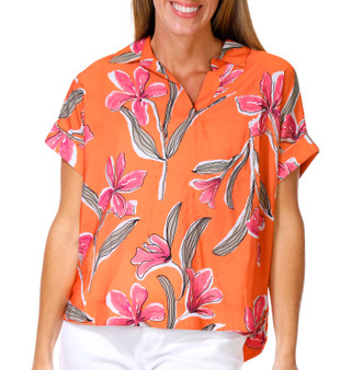 Thumbnail 1: Erin London Women's Petite Dolman Crinkle Top 
