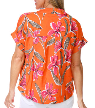 Thumbnail 3: Erin London Women's Petite Dolman Crinkle Top 