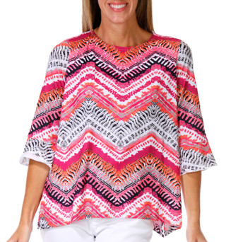 Thumbnail 1: Erin London Petite 3/4 Sleeve Flounce Top 