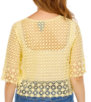 Thumbnail 2: Rabbit Rabbit Women's Circle Crochet Single Button Shrug 