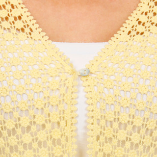 Thumbnail 3: Rabbit Rabbit Women's Circle Crochet Single Button Shrug 