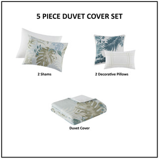 Thumbnail 5: Harbor House Kiawah Island 5 Pc Cotton Duvet Cover Set 