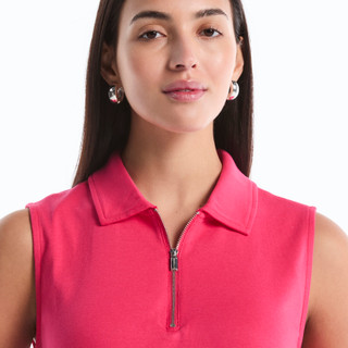 Thumbnail 3: Rafaella Womens Sleeveless Zipper Polo Top 