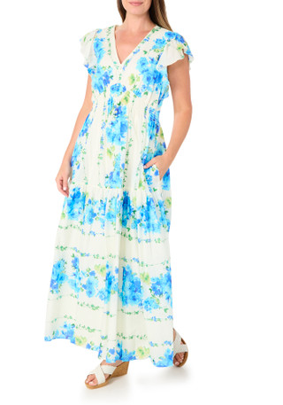 Thumbnail 1: TAYLOR Women's Short Sleeve Maxi Dress 