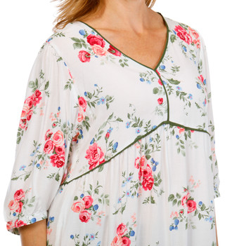 Thumbnail 3: FIGUEROA & FLOWER Women's Short Sleeve Midi Peasant Dress 