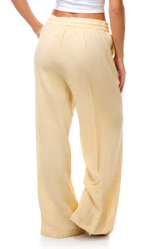 Thumbnail 2: No Comment Junior's Gauze Wide Leg Pants 