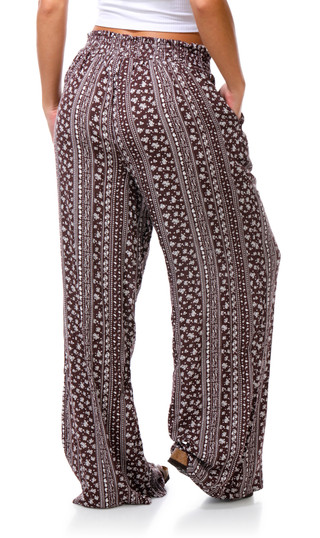 Thumbnail 2: No Comment Junior's Wide Leg Gauze Pants 