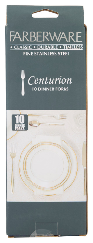 Thumbnail 2: Farberware 10 Pc Stainless Steel Dinner Fork Set 