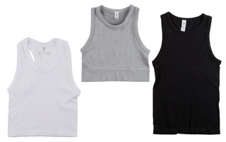 Thumbnail 1: 90 Degree Women's 3 Pk Ribbed Tricolor Tank 