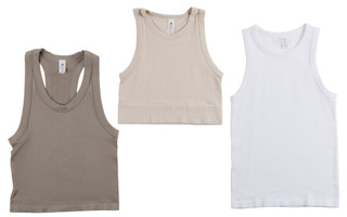 Thumbnail 3: 90 Degree Women's 3 Pk Ribbed Tricolor Tank 