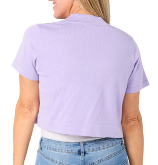 Thumbnail 2: Nina Leonard Women's Short Sleeve Solid Classic Knit Bolero 