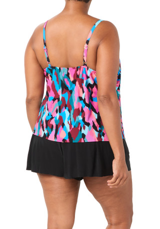 Thumbnail 3: Trimshaper Plus Farrah Collage Patch One Piece Swimsuit 