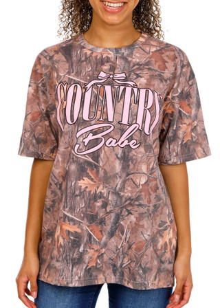 Thumbnail 1: SIMPLY SOUTHERN Juniors Short Sleeve Camo Graphic Tee 