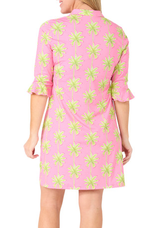 Thumbnail 2: ANA CLARE Women's Long Sleeve Palm Polo Dress 