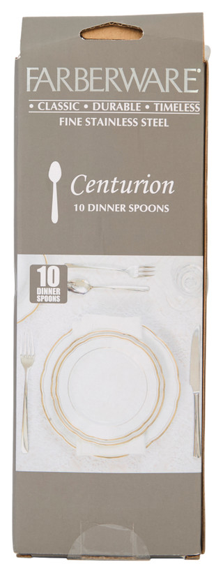Thumbnail 2: Farberware 10 Pc Stainless Steel Dinner Spoon Set 