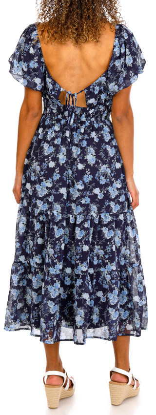 Thumbnail 4: Trixxi Juniors Short Sleeve Floral Maxi Dress 