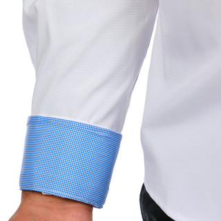 Thumbnail 3: Nick Graham Men's Long Sleeve Solid Traveler Dress Shirt 