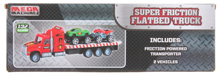 Thumbnail 2: Brooklyn Lollipop Super Friction Flatbed Truck with Vehicles 