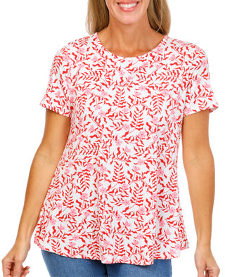 Thumbnail 1: Bobeau Women's Floral Print Top  