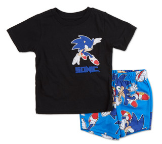 Thumbnail 1: Sonic Toddler Boys 2 Pc Graphic Shorts Set 
