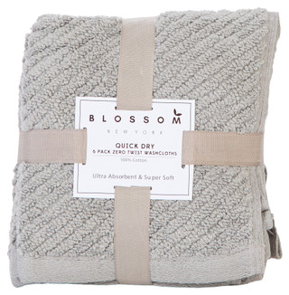 Thumbnail 2: Blossom New York  6 Pk Quick Dry Washcloths 