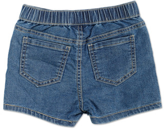 Thumbnail 2: Squeeze Little Girls Pleated 5 Pocket Denim Bow Applique Skort 
