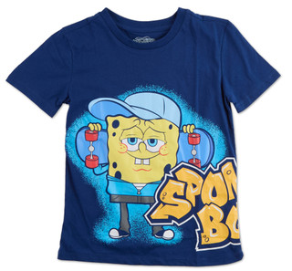 Thumbnail 1: SpongeBob Squarepants Boys SpongeBob Wrap Around Graphic T-Shirt 