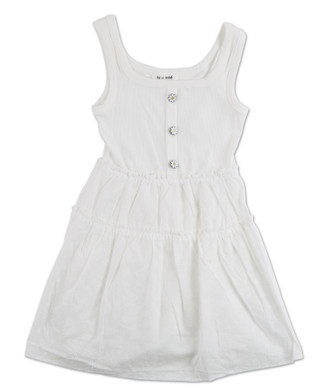 Thumbnail 1: As U Wish Girls Solid Eyelet Tank Dress  