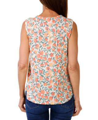 Thumbnail 2: Blue Mood Women's Sleeveless Button Down Tank Top 