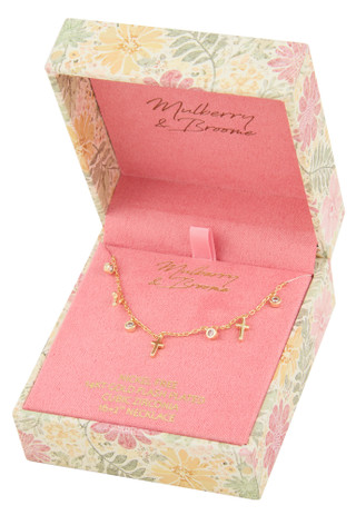 Thumbnail 1: Mulberry & Broome Nickle Free Gold Plated Cross Pendant Necklace  
