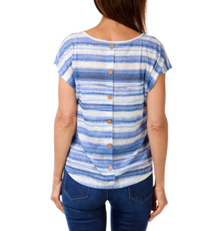 Thumbnail 2: Vivid aura Women's Petite Button Down Back Top 