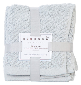 Thumbnail 1: Blossom New York  6 Pk Quick Dry Washcloths 