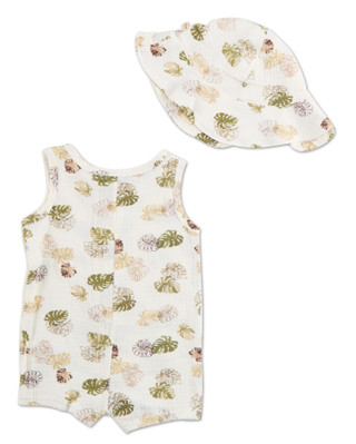 Thumbnail 2: BEARPAW Baby Boys 2 Pc Romper Set 